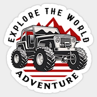 Jeep Cars Adventure Sticker